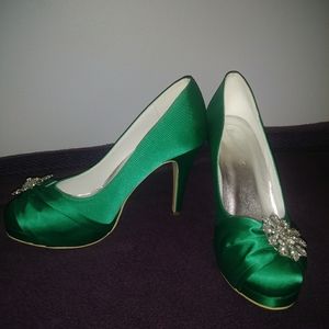 Satin Platform Heels
